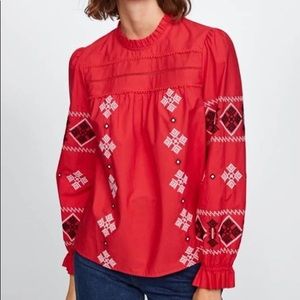 SOLD✖️✖️Zara red blouse❤️❤️